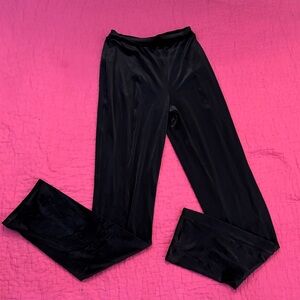 Krizia Sleek Black  velour Pants, S